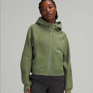NWT Lululemon scuba hoodie oversized full zip green twill XS/S